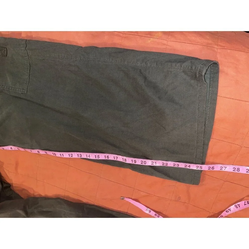 Torrid Olive Cargo Adjustable Waist Lightweight Cotton Blend Women's Pants Size